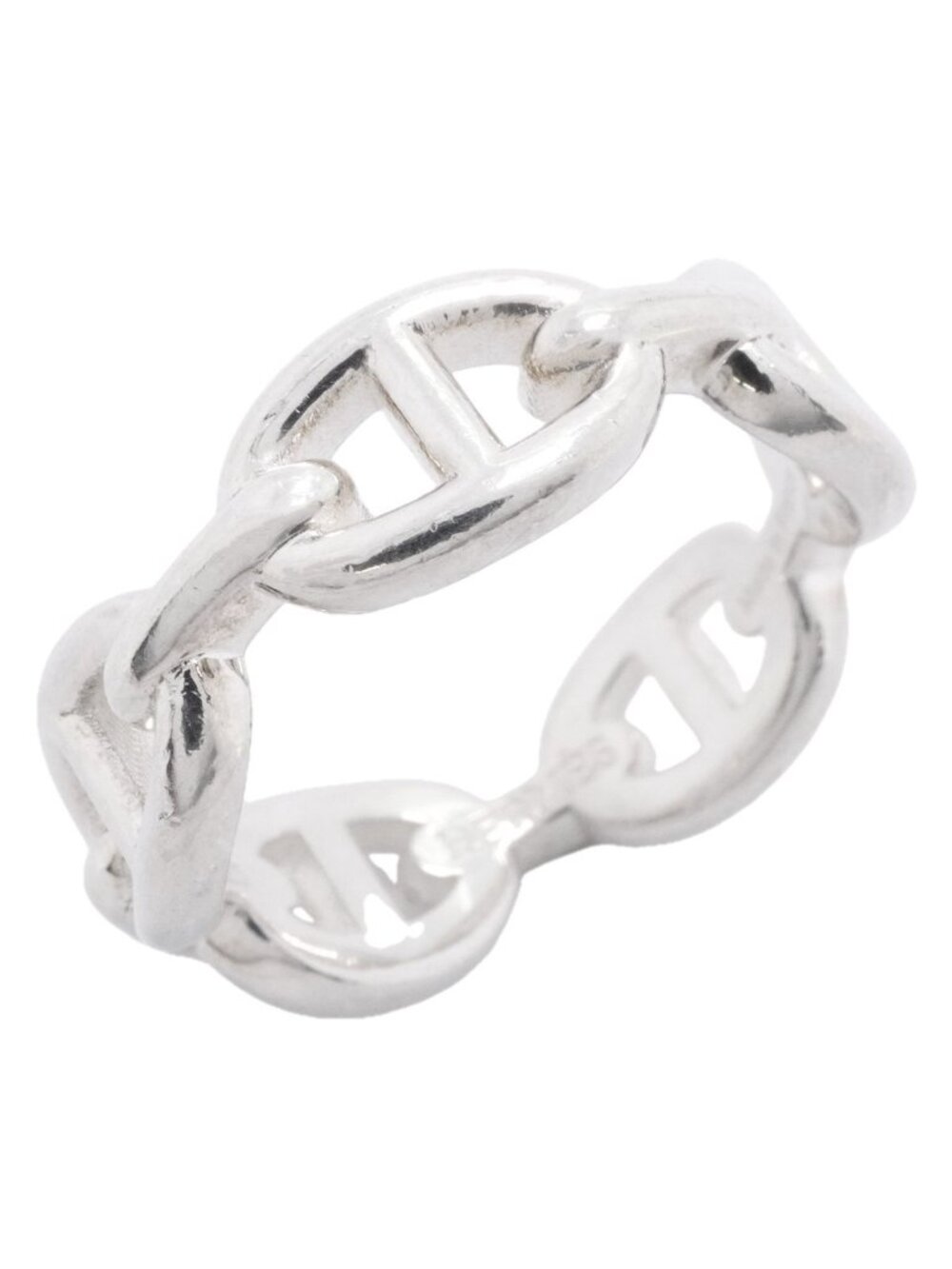 Hermes Ring Enchainee Chaine D'ancre 925 Sterling Silver